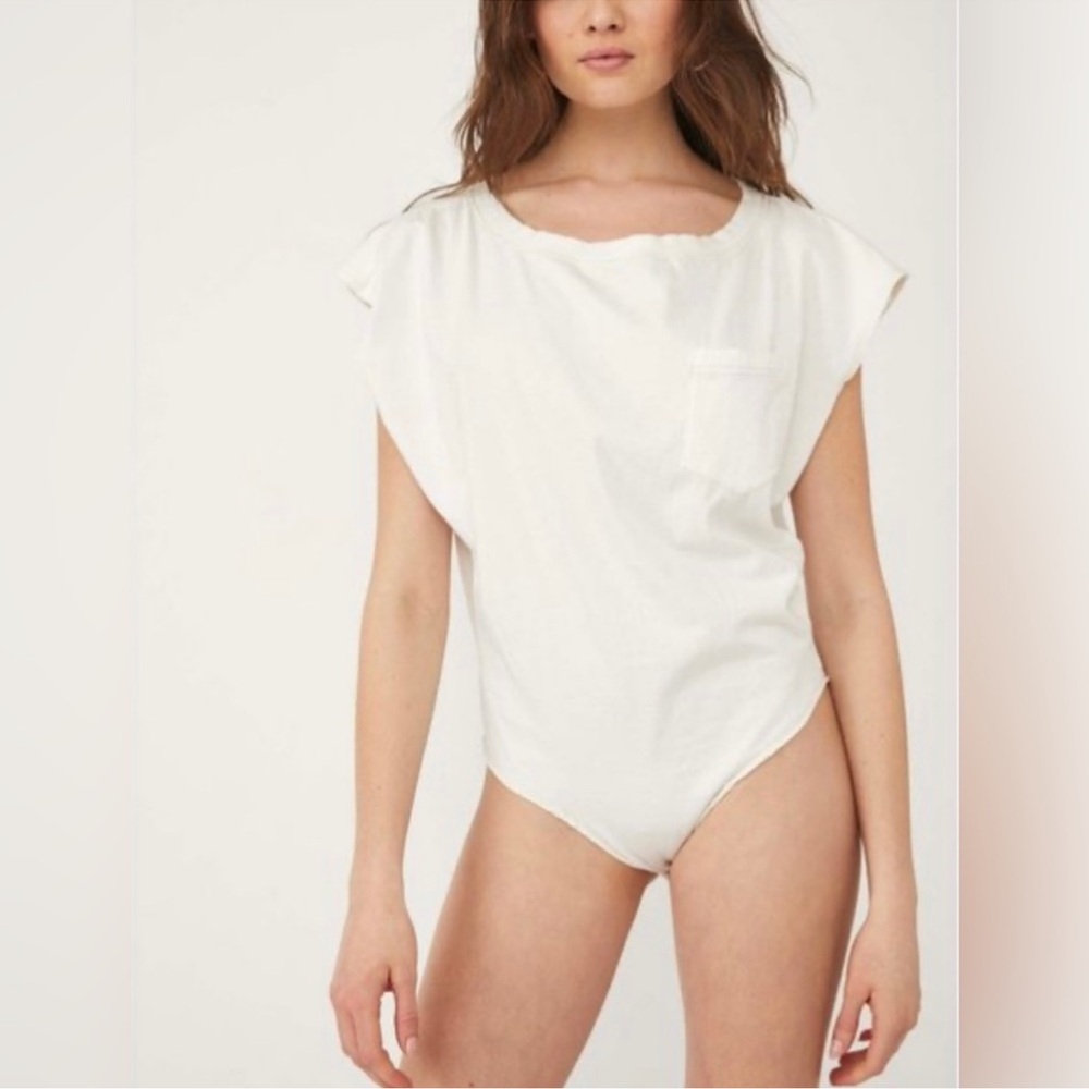 Free People Roadtrip Oversized Cotton Bodysuit Size XS